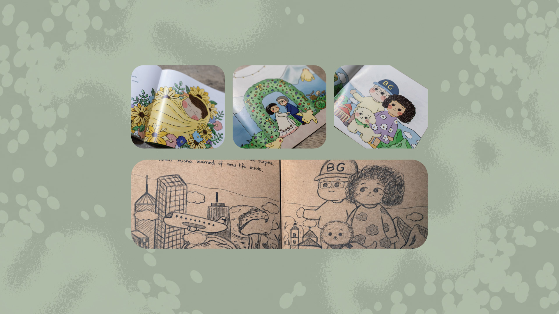 Illustrations from Be Brave, showing different fidelities. 
